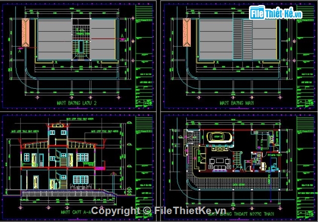 Bản vẽ nhà phố,Bản vẽ thi công,đầy đủ nhà phố,Bản vẽ kiến trúc nhà phố,nhà phố 10x20m